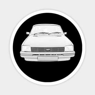 Austin Metro 1980s classic car monochrome Magnet